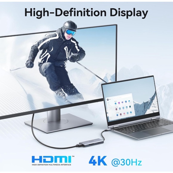 ZMUIPNG USB C Hub Adapter for MacBook Pro/Air, Dell XPS, IPad Pro, Samsung - Picture 8 of 12